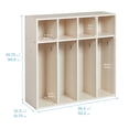 thumbnail image 2 of ECR4Kids Streamline 4-Section Toddler Coat Locker with Cubby Storage, Kids Furniture, White Wash, 2 of 9