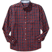 Angle View: Faded Glory - Men's Long-Sleeve Button-Down Plaid Shirt
