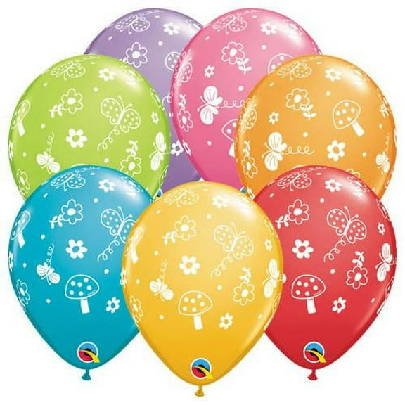 LOONBALLOON Birthday Bugs-Butterflies Balloons, 11″ GARDEN & BUTTERFLIES