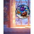 thumbnail image 5 of Stained Glass Window Hanging - Santa Claus Deer Suncatcher for Doors Home Christmas Decoration Winter Landscape Sun Catcher Thanksgiving New Year Birthday Gift for Women Men Mom Nana, 5 of 6