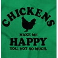 thumbnail image 2 of Chickens Make Me Happy Funny Country Womens Fitted Plus Size Graphic Tee Brisco Brands 2X, 2 of 5