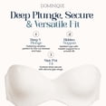 thumbnail image 3 of Dominique Oceane Strapless Hidden Underwire Bra #3541 – Seamless Convertible Bra with Stay-Put Silicone Grip – Lingerie for Women, 3 of 6