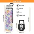 thumbnail image 3 of Unicorn in Flowers 32oz Sports Water Bottles Leakproof Tritan Bottle with Straw BPA Free Clear Bottle for Fitness Gym Outdoor Cycling, 3 of 7