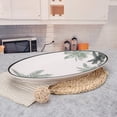 thumbnail image 2 of Hometrends Palm Bamboo Melamine Oval Platter 17.3 Inch, 2 of 5