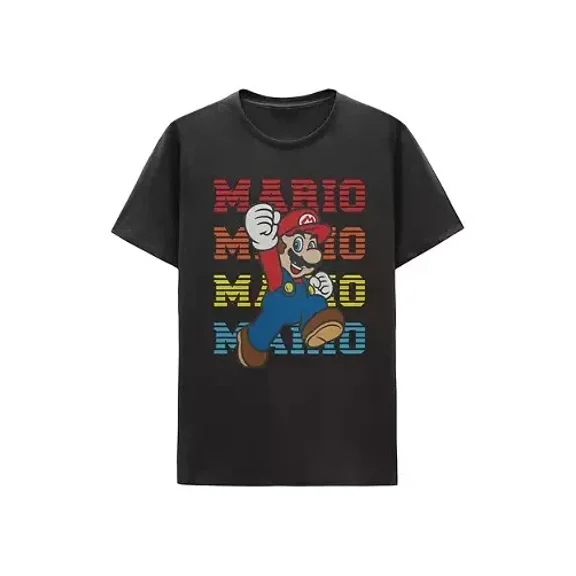 Hybrid Apparel Just Mario Short Sleeve Graphic T-Shirt Black L