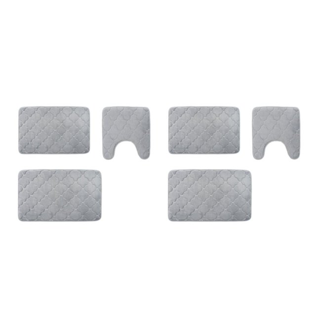 Inteprter Juego de 3 piezas de alfombrillas de baño lavables: tela cómoda al tacto y fácil de limpiar disponible Type4 NO4