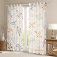 thumbnail image 2 of Airplane Curtains 52"x84" Set of 2 Panels Aircrafts Window Curtains & Drapes Colorful Hand Drawn Doodle Style 30%-50% Blackout Curtains Retro Propeller Airplane Window Treatments Kawaii Room Decor, 2 of 6