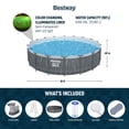 thumbnail image 5 of Bestway Steel Pro MAX 18' x 48" Metal Frame Above Ground Pool Set w/ Color-Changing LED Light, 5 of 13