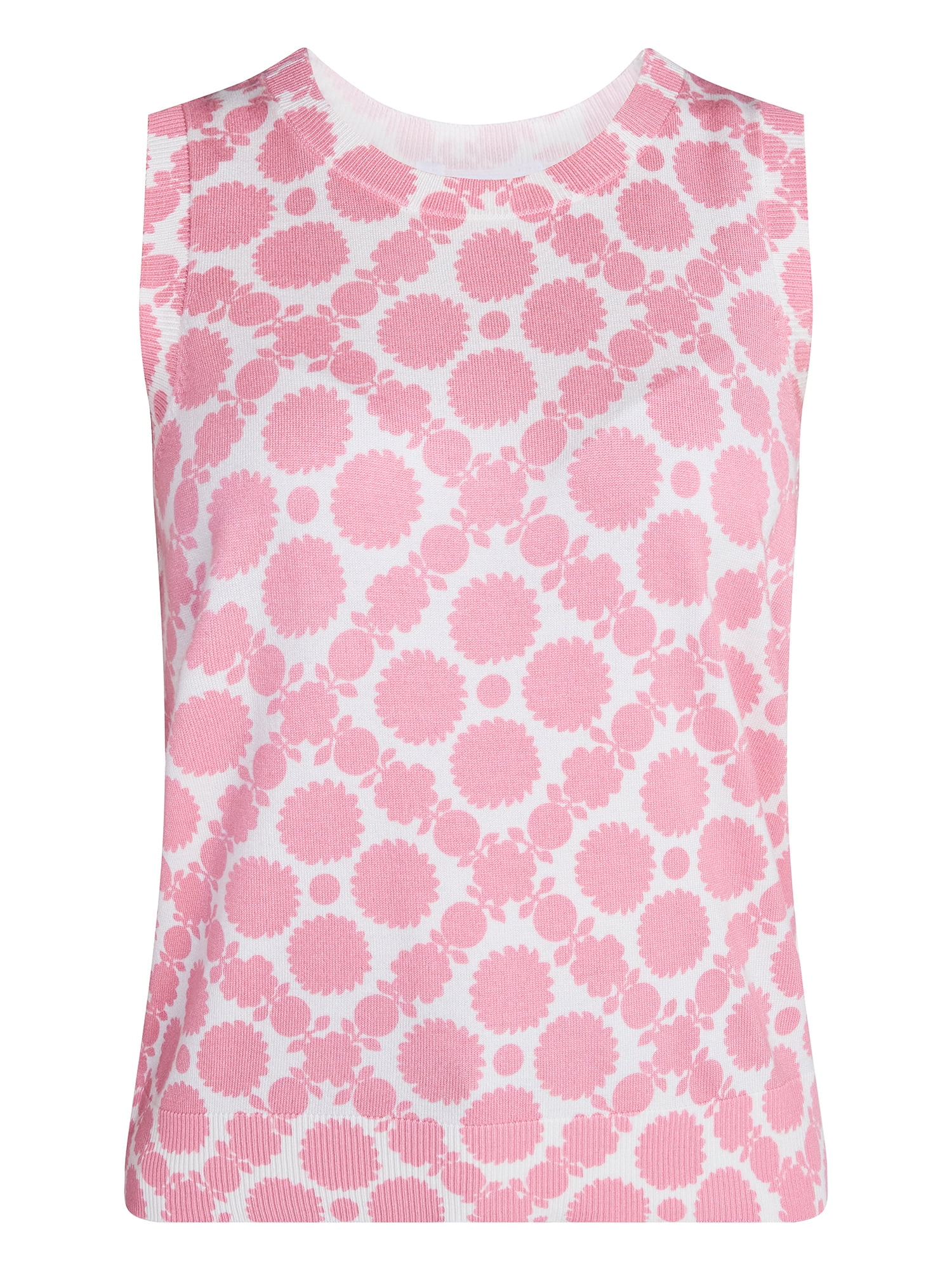 Time and Tru Women's Fine Gauge Sleeveless Sweater Shell, Lightweight, Sizes XS-XXXL