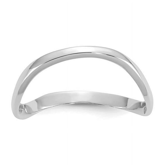 Finest Gold 14K White Gold Polished Wave Fashion Thumb Ring - Size 9