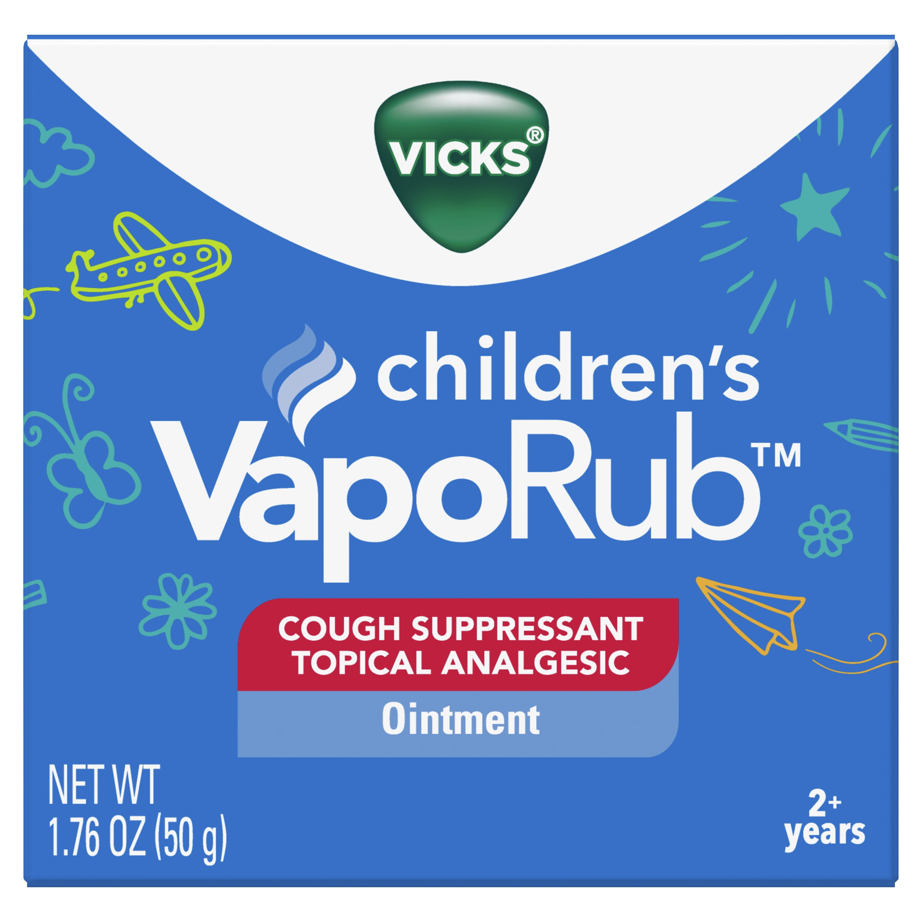 Vicks VapoRub Children's Cough Suppressant Chest Rub Ointment 1.76 oz