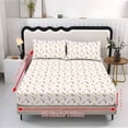 thumbnail image 2 of ZIATUBLES King Size Sheet Set, Breathable Durable Cooling Polyester Spandex Bedding for Bedroom, 3 Pcs Bed Sheets Set - 1 Fitted Sheet, 2 Pillowcases (Floral Ditsy White, King), 2 of 5