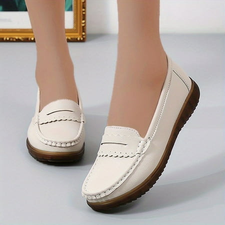 

Women s Flat Toe Faux Leather Comfortable Loop Slide Sandals Slip-On Sandals Comfy Soft Sole Outdoor Slides