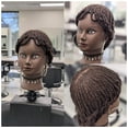 African Mannequin Head with 100 Human Hair Curly Cosmetology Manican