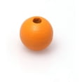 thumbnail image 3 of 100 Orange Round Wood Beads Bulk 16mm with 4.2mm Hole, 3 of 4