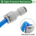 thumbnail image 6 of Unique Bargains Push to Connect Air Fittings 1/2"x3/8" Reducing Straight Air Line Quick Connector Plastic 10 Pcs White Silver Tone, 6 of 7