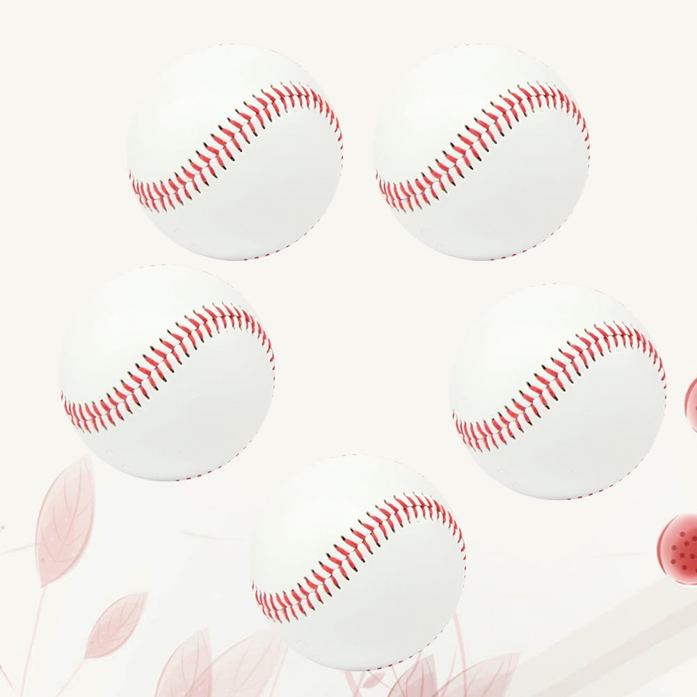 GOOHOCHY 5-Pack Reduced-Impact Baseballs Official Training Outdoor Soft Practice for Youth and Adults