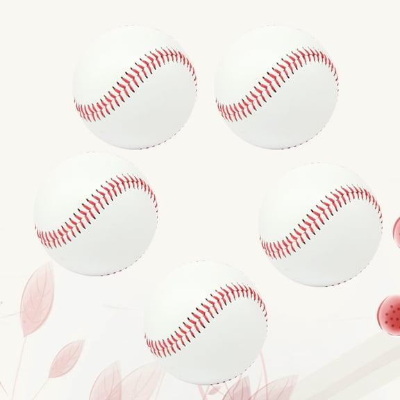 LABSERRON 5Pcs Training Balls for Baseball Practice with Pu Foam and Rubber Materials