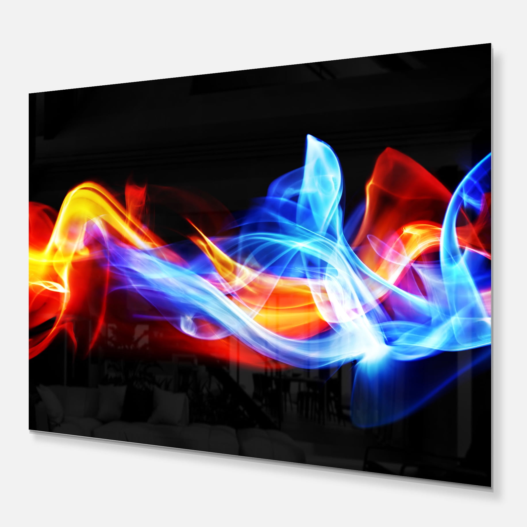 Designart 'Fire and Ice' Metal Wall Art
