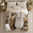 thumbnail image 5 of Majestic Winter Cats Festive Holiday, Festive Pet Portrait Pattern, Warm Flannel Blanket for Living Room and Bedroom, Cat Lovers Just Because Gift, Pet Lover Home Decor, 5 of 9
