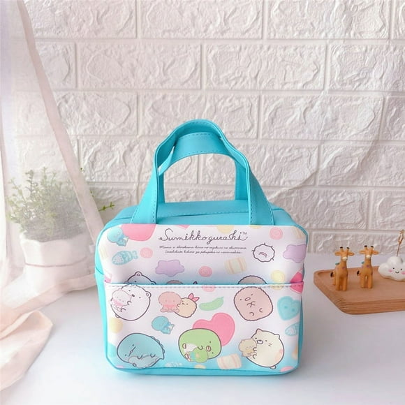 Sac à Lunch Isolé Kawaii Kitty pour Femmes, Boîte à Lunch Réutilisable Grande Capacité, Sac à Lunch Étanche avec Poche avant, Sac Isotherme pour Enfants