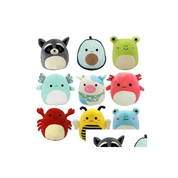 Stuffed Plush Animals New Squishmallow Small P Toy Mollusk Fat Dinosaur Salamander Hug Pillow Cow Octopus Frog Doll Wholesale Drop Del Otcjt