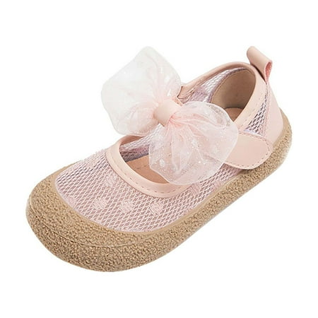 

NIUREDLTD Kids Baby Girls Breathable Casual Shoes Princess Shoes Bow Shoes Girls Single Shoes Autumn Flat Shoes Size 29