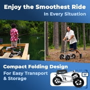 KneeRover PRO All Terrain Knee Scooter with Shock Absorber for Leg and Foot Surgery