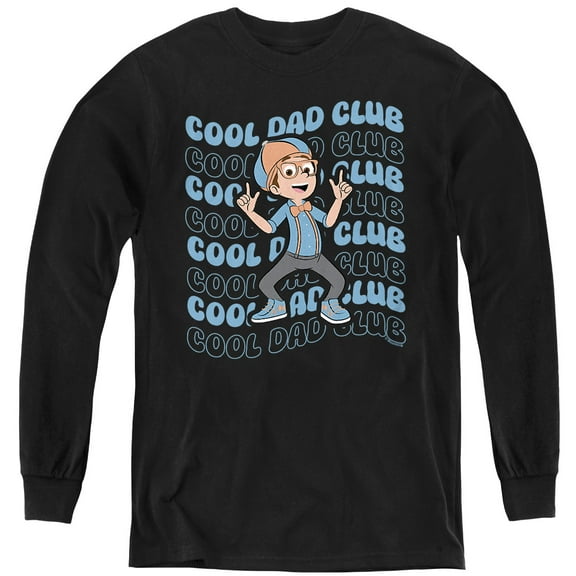 Blippi Cool Dad Club Youth Long Sleeve T Shirt, Black, X-Large