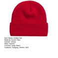 thumbnail image 7 of Tnobhg Winter Knitted Beanie Hat Casual Flanging Stretch Soft Warm Solid Color Autumn Winter Outdoor Skiing Cycling Women Men Unisex Skull Cap, 7 of 7