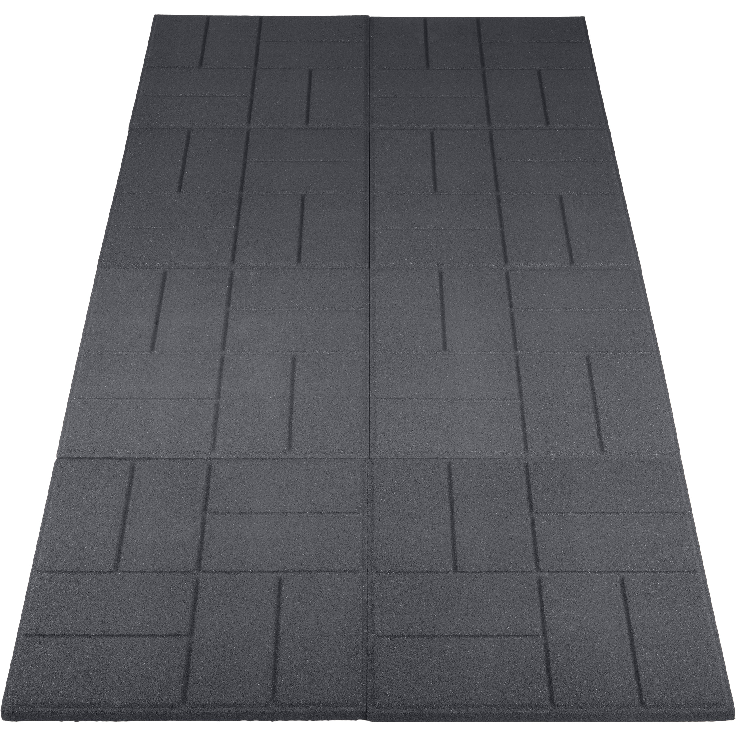 Pure Garden Rubber Deck Tiles 8-Pack - 28SQFT Outdoor Flooring Pavers, Gray