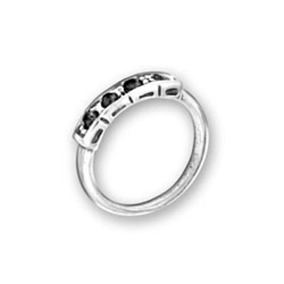 Sterling Silver 8" 4.5mm Charm Bracelet With Attached 3D Wedding Ring Charm