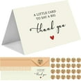 thumbnail image 1 of Rattmety Lot de 24 Cartes de Remerciement avec Enveloppes et Autocollants, 4x6 Pouces Notes Minimalistes pour Affaires, Mariage, Remise de Diplôme, Mariage, Funérailles, Enseignant, 1 of 7