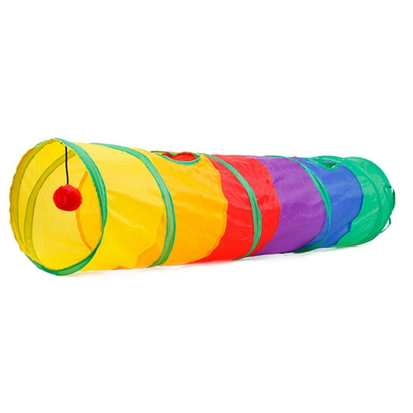 XZNGL Cat Toy Ball Pit Balls 500 Pet Tunnel Cat Printed Green Crinkly Kitten Tunnel Toy With Ball Play Fun Toy