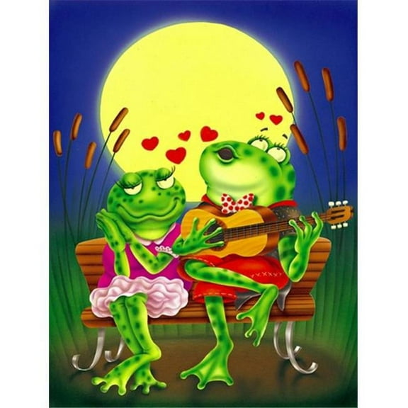 Frog Love Songs Flag Garden Size