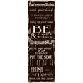 thumbnail image 3 of Greene, Taylor 11x24 Black Modern Framed Museum Art Print Titled - Bathroom Rules Chocolate White, 3 of 5