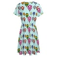 thumbnail image 5 of Hot Air Balloons Dress Fashion Beach Short Sleeve Dresses Female Party Printed Sundress, 5 of 7