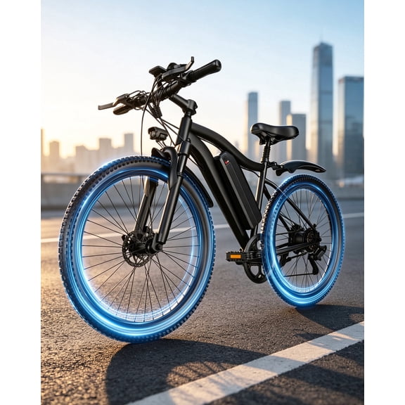 7-Speed E-Bike for Adults, 26" Electric Bicycle 1000W Peak Motor, 40 Miles 25MPH Electric Mountain Bike, Dual Disc Brakes