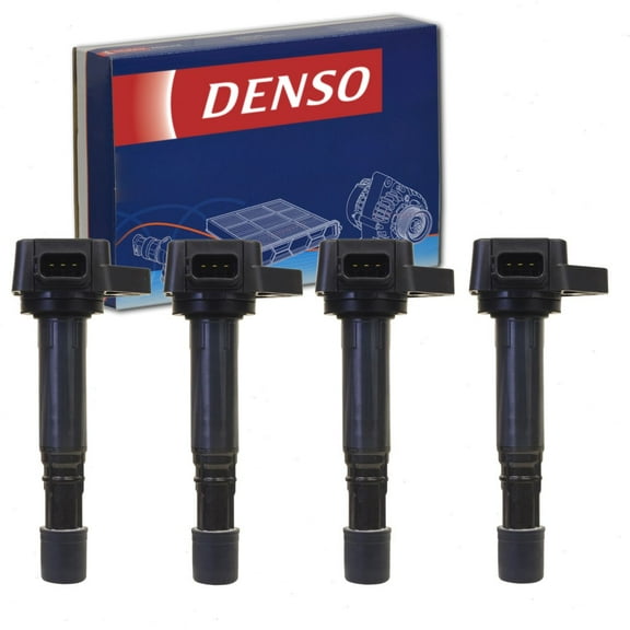 4 pc DENSO Direct Ignition Coils compatible with Honda Civic 1.7L L4 2001-2005