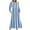 Blue, variant on Wancir Women's Casual Long Sleeve Round Neck Hem T-Shirt Loose Dress with Pockets