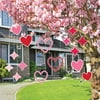Valentine's Lawn Decorations - Hanging - Hearts and Sparkles (Set of 30)