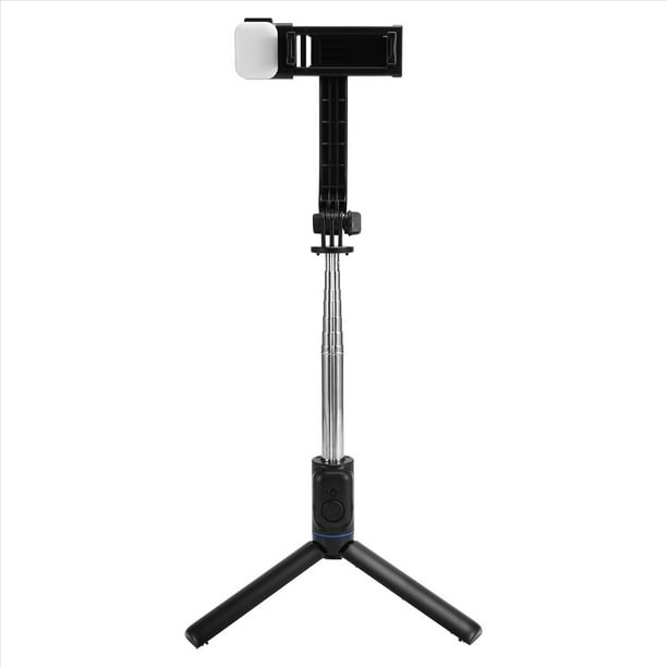 C01S Bluetooth Selfie Stick de Mano en Soporte de Teléfono Móvil de Escritorio Integrado Trípode Accesorios de Luz de Relleno