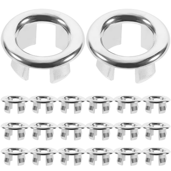 MERRYHAPY 20-Pack Plastic Sink Overflow Replacement Covers for Bathroom and Kitchen Drain