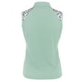 thumbnail image 2 of Monterey Club Women's Fun Leopard Contrast Sleeveless Golf Polo Shirt #2425, 2 of 3