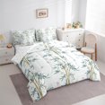 thumbnail image 4 of Manfei Plant Botanical 7-Piece Twin Bedding Sets, Grey Green Leaf Bedding Comforter Set, Teens Kids Adult Men Women Reversible Sheet Sets, Luxury Bedroom Decor, 4 of 8