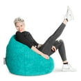 Gouchee Home Fluffy Collection Contemporary Oversized Faux Fur Bean Bag Chair, Multiple Colors