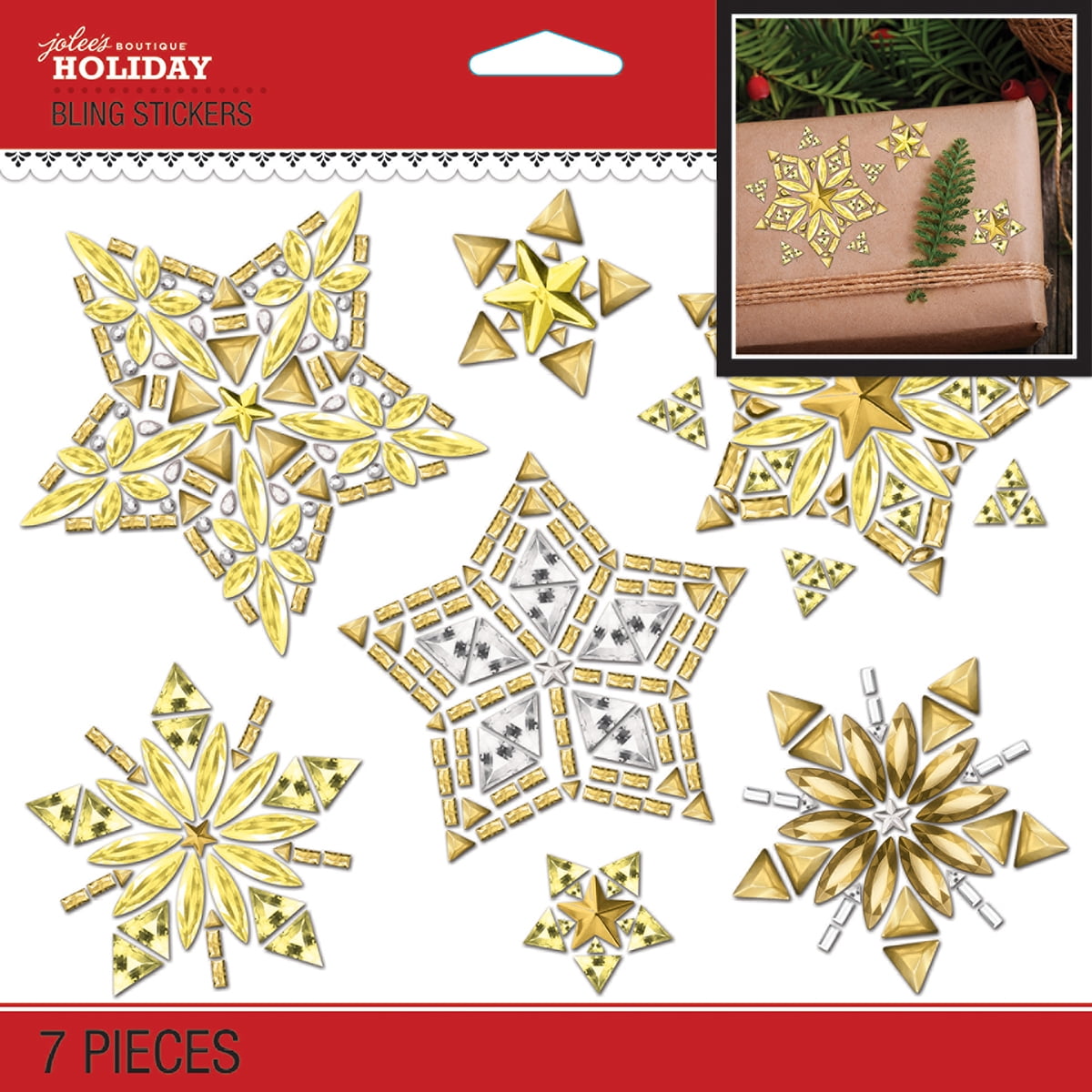 Jolees Jolee's Boutique Dimensional StickersBling Holiday Stars