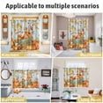 thumbnail image 5 of Orange Fall Pumpkins Kitchen Curtains 72 Inch Length, Thanksgiving Botanical Blue Grommet Top Bedroom Living Room Curtains, Light Filtering Cafe Curtain Drapes 2 Panels Set 104''x72'', 5 of 8