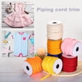 thumbnail image 5 of Uxcell 1Pcs Piping Cord Trim Piping Tape for Sewing DIY Crafting Fabric Edge Trim Light Orange 5/8" x 65 Yard, 5 of 5