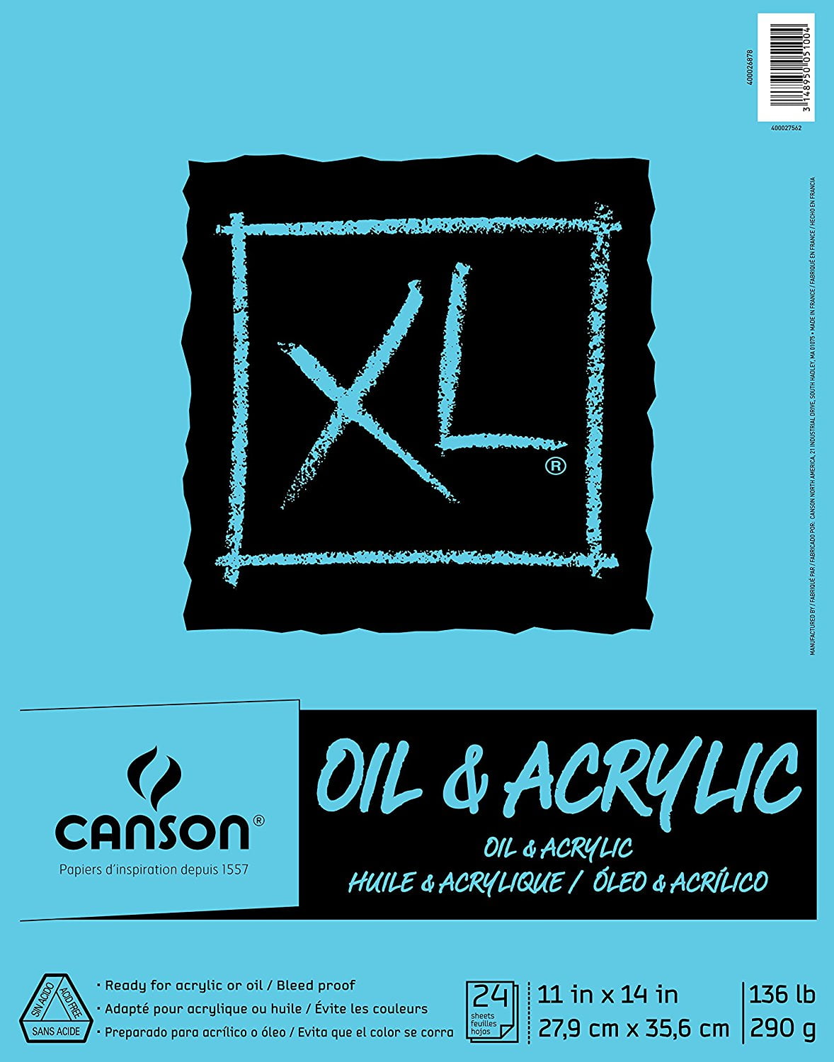 Canson XL Oil and Acrylic Paper Pads 9X12" 9x12" 